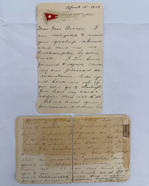 مشهورترین نامۀ تایتانیک رکورد زد