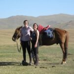 The couple with a horse