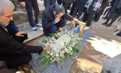 دوبلور سرشناس را در روستایش به خاک سپردند تصاویر